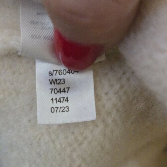 Loft Bobble Chunky Sweater Crewneck Cream Purple Blue 2023 Size S - Picture 7 of 7